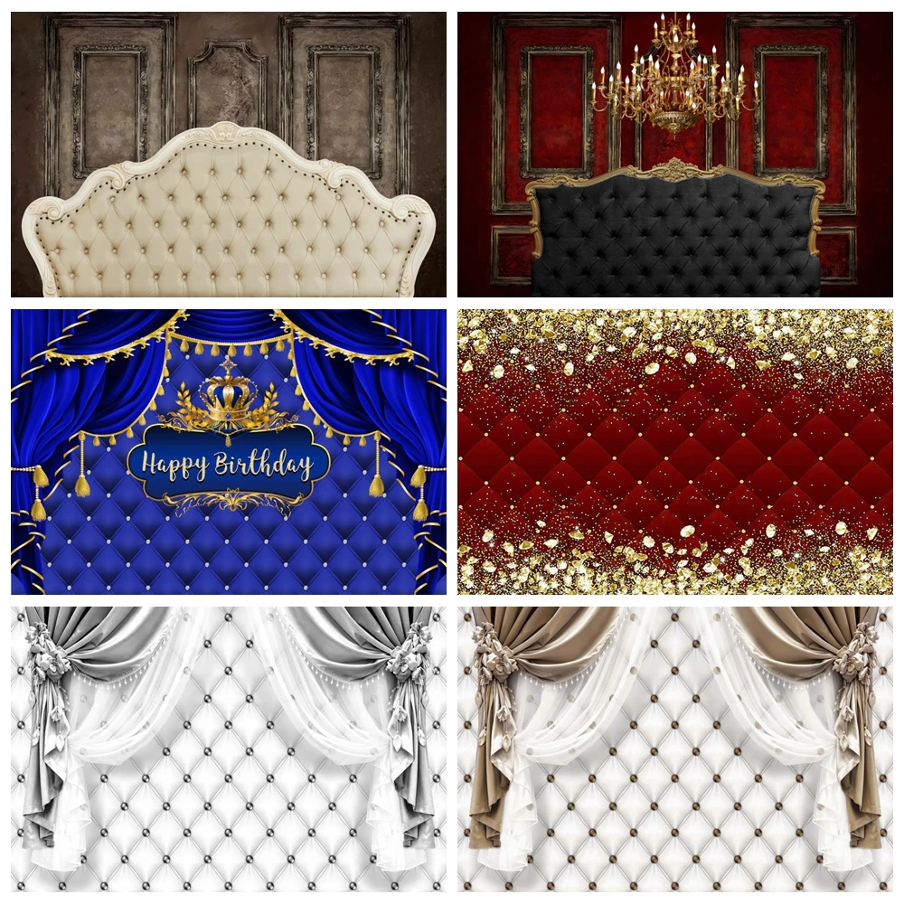 

Retro Headboard Texture Backdrop Luxury Wall European Room Interior Photography Background Wedding Baby Birthday Party Decor