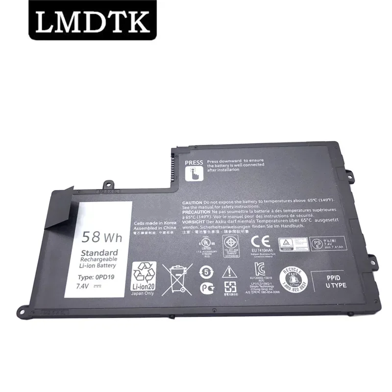 

LMDTK New 0PD19 OPD19 Laptop Battery For DELL Inspiron 14 15 14-5447 15-5547 3450 3550 5448 5545 5547 5445 TRHFF 58DP4 7.4V 58WH