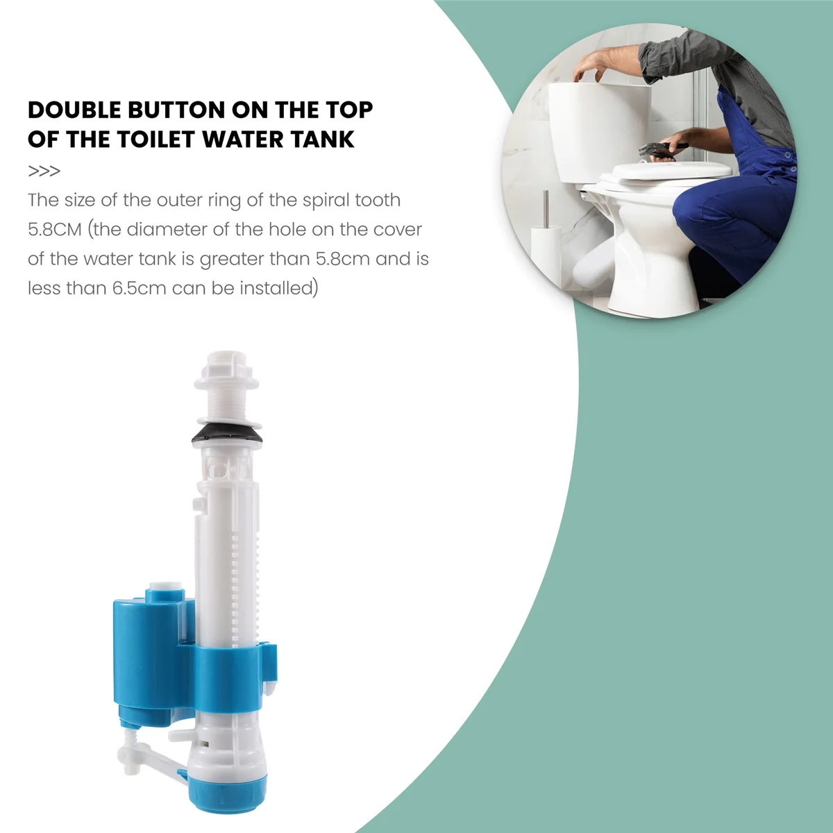 A17G морской двойной туалетный комплект аксессуаров, выпускной клапан, старомодный одинарный сливной клапан, фитинги резервуара для воды