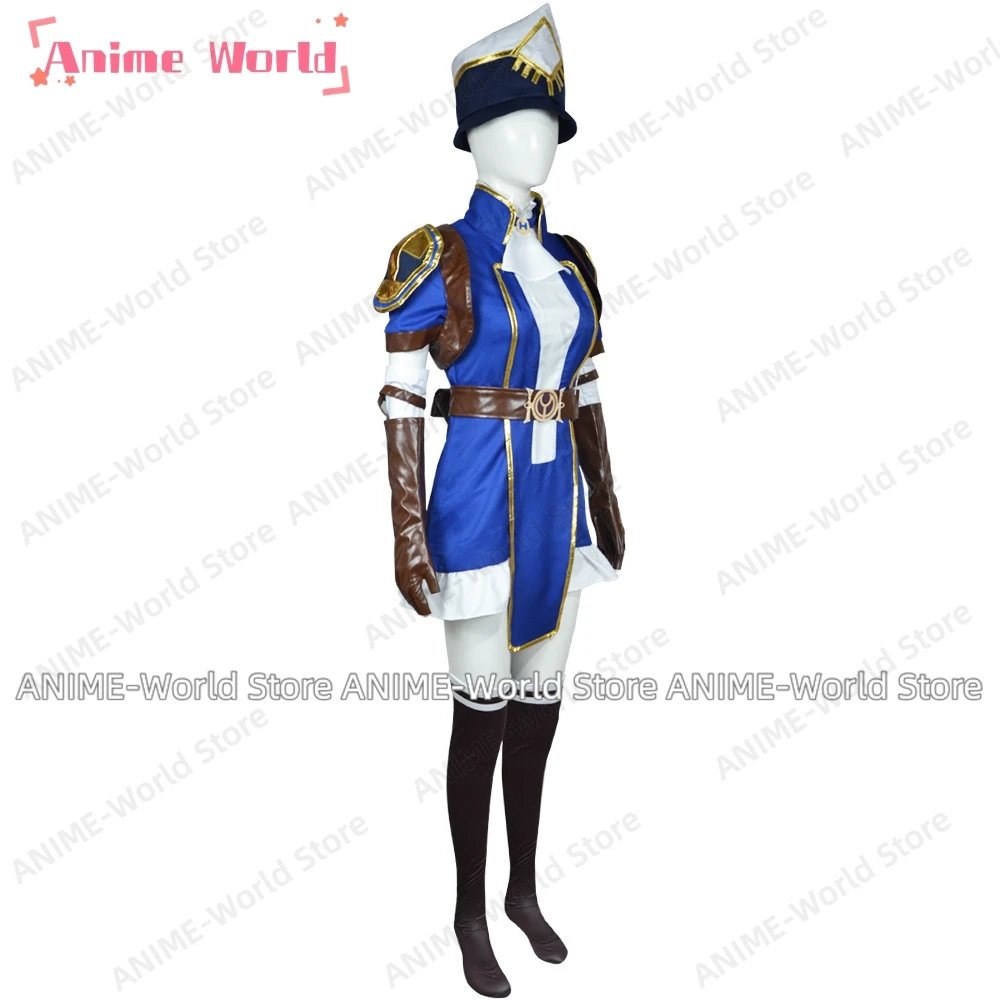 《Custom Size》Arcane Spiel-Caitlyn Der Sheriff Von Piltover Cosplay Kostüm Outfits Halloween Karneval Anzug Wig