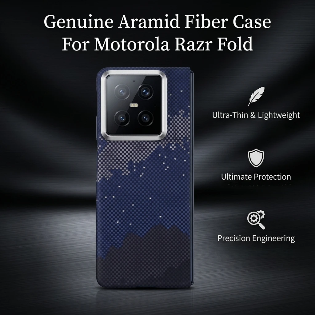 Real Aramid Fiber Case For Motorola Razr Fold Ultra Slim Carbon Fiber Cover Shockproof Matte Bumper Phone Shell For Razr Fold