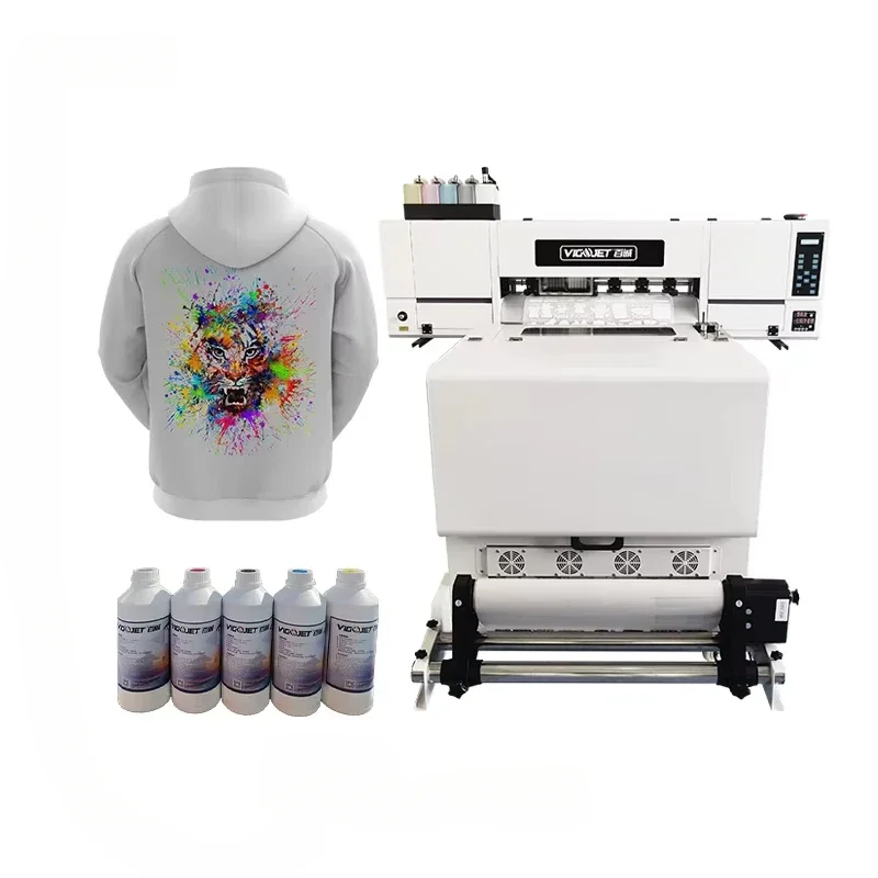 A1 24inch 60cm DTF printer T shirt dual heads i3200 XP600 with Built-in air purifier