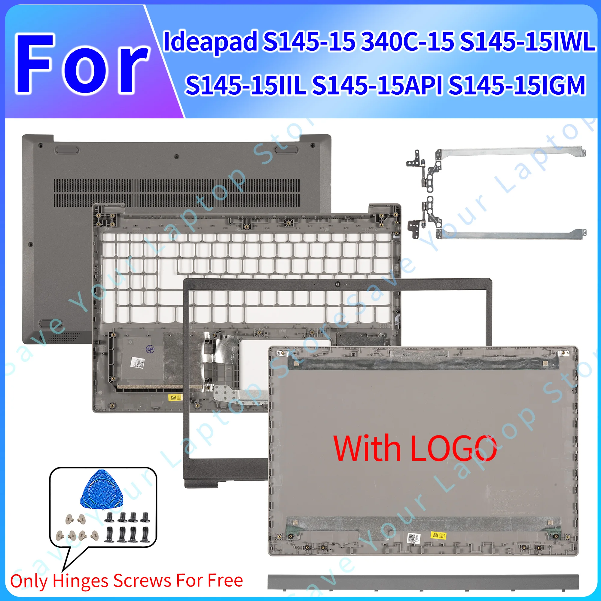 

Laptop Housing Case For Ideapad S145-15 340C-15 S145-15IWL S145-15IIL S145-15API S145-15IGM LCD Back Cover Bezel Bottom