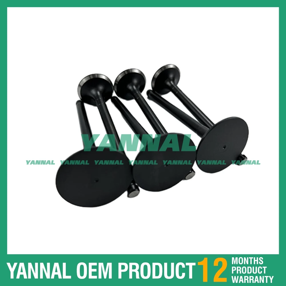 3KR1 Engine Valve Set For ISUZU 3KR1 3KR1-EA14 Engine For Sumitomo S90 S90FX Excavator Intake Valves & Exhaust Valves