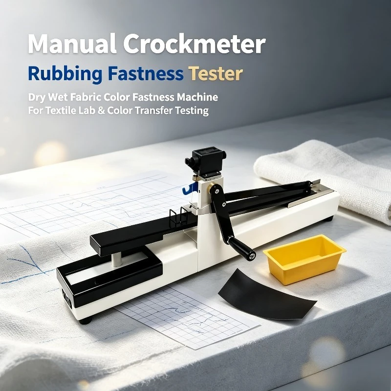 Manual Crockmeter Rubbing Fastness Tester, Dry Wet Fabric Color Fastness Testing Machine, Textile Equipment for Color Transfer
