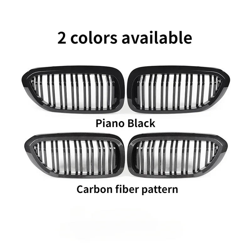 For BMW 5 Series G30 G38 Double-line Air Intake Grille Modified Double Bar Bright Black 2018-2020 Car Accessories Personality