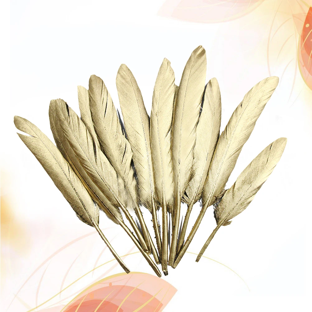 

50 pcs Golden Foil 10-15Cm Natural Decorative For Diy Crafts Wedding Party Decor Hair Accessories Golden Art