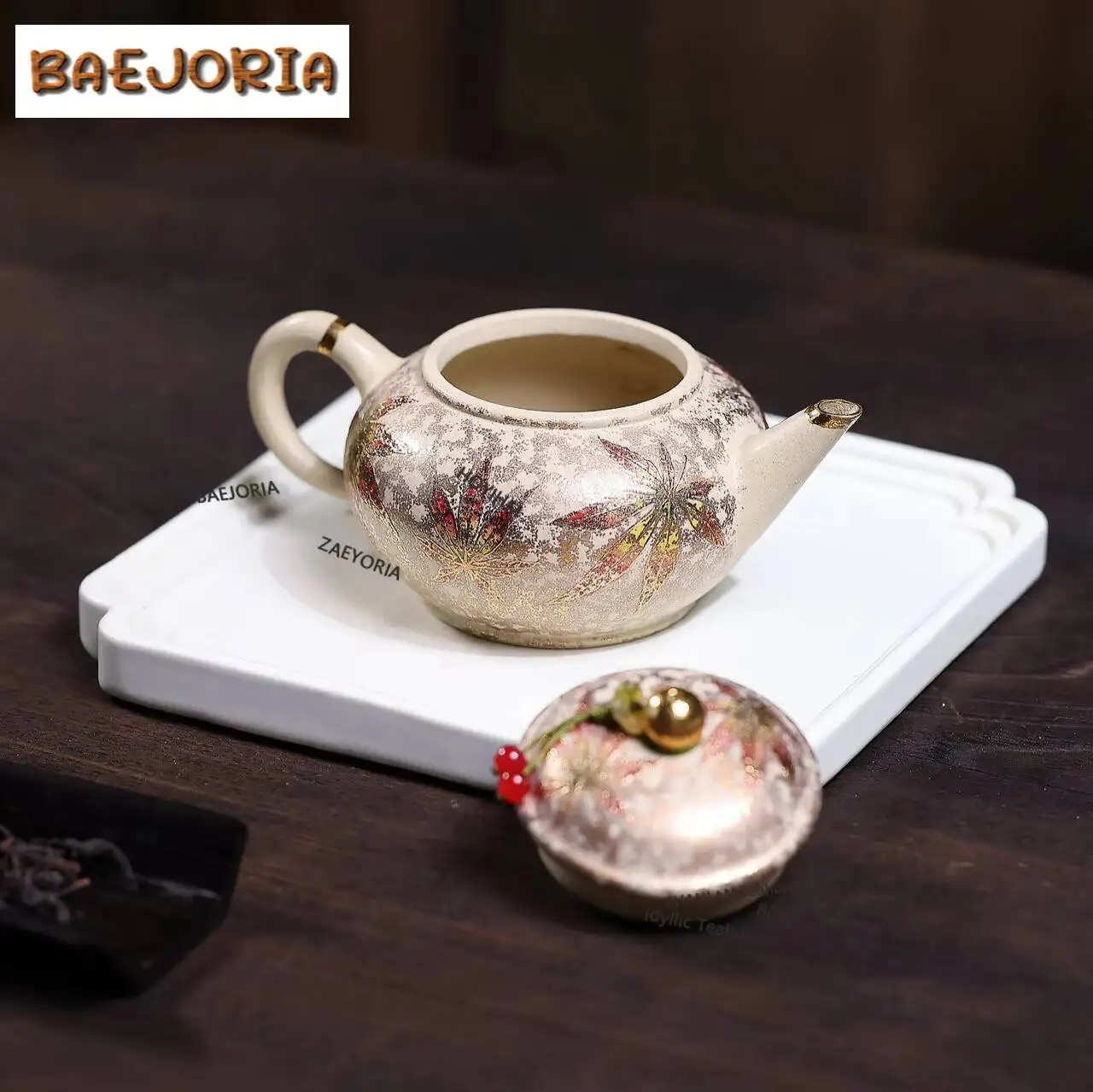 190ml Creative Yixing Purple Clay Teapots Handmade Level Pot Raw Ore Motoyama Green Mud Tea Maker Kettle Zisha Tea Set Cafes - view 3