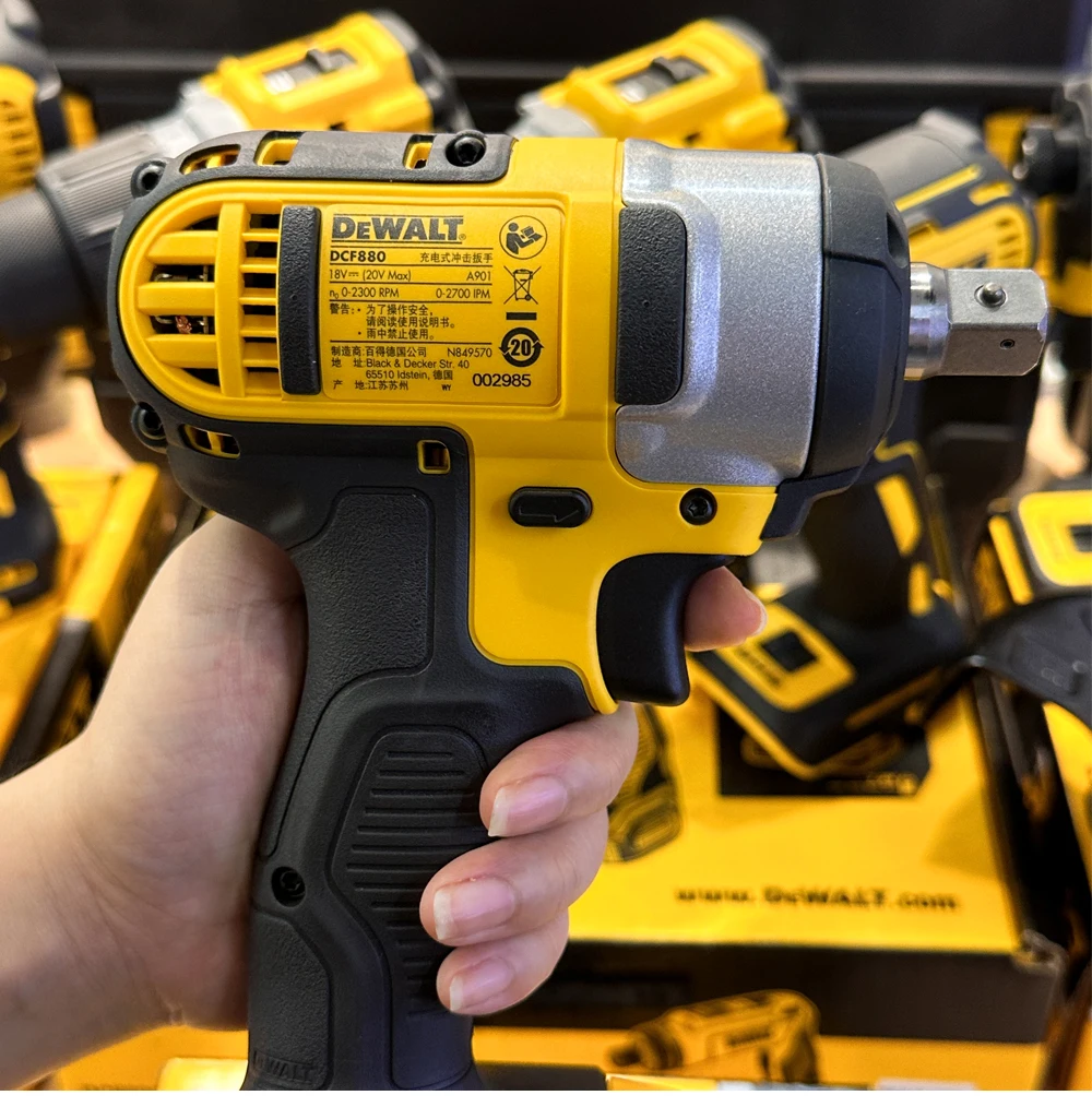 DEWALT DCF880 20V Electric Impact Wrench 203N.m Cordless Wrench Socket Rechargeable 1/2inch 2300RPM Impact Wrench Power Tools