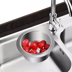 Stainless Steel Swan Sink Strainer Basket Removable Goosehead Storage Drainage Basket Goosehead Hanging Wet & Dry Drainage Racks