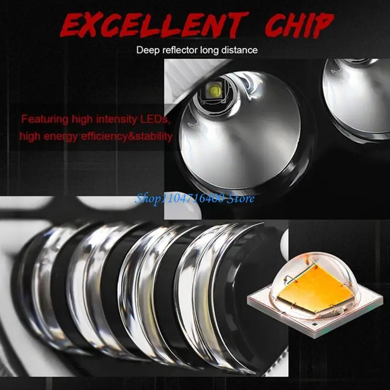 

y1gd For Wrangler Headlight 7" Round RGB LED Ring Light Hi/lo Beam