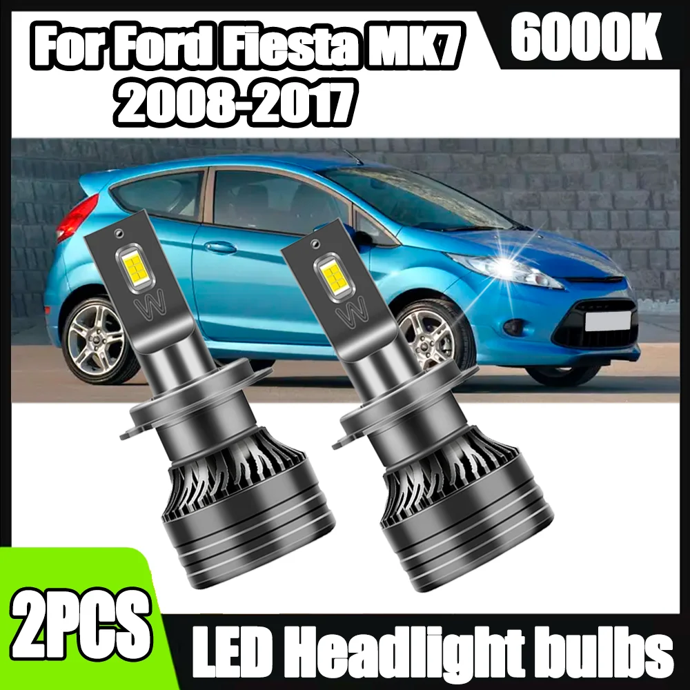 

2PCS 20000LM H7 Car Headlight Canbus No Error 6000K Super White LED Headlamp 120W LED Headlight For Ford Fiesta MK7 2008-2017
