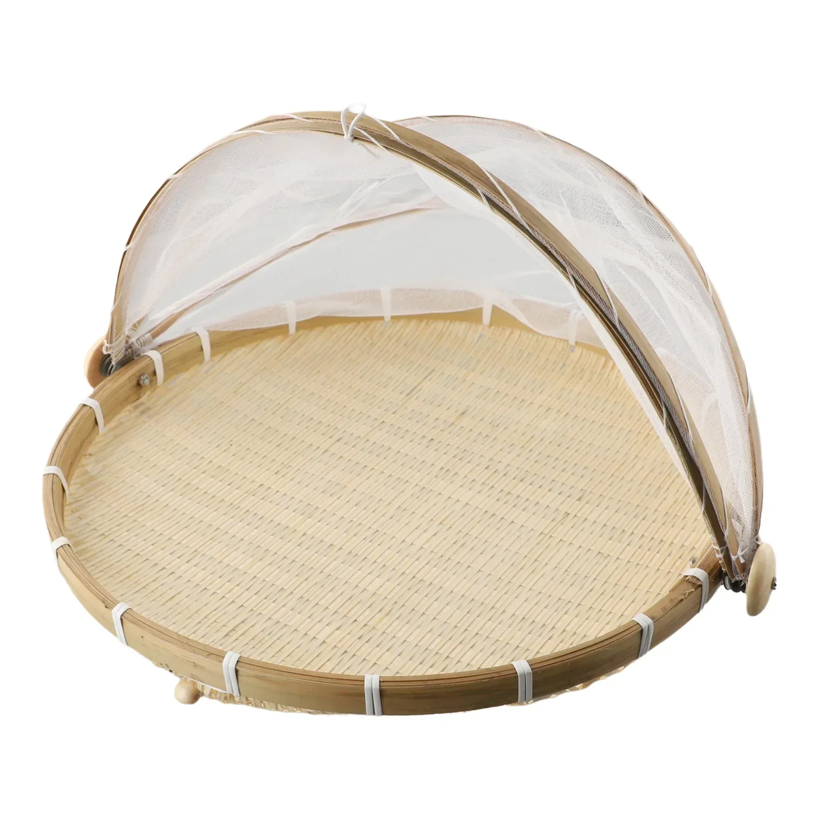 1pcs Woven Basket Anti-Mosquito Net Fruit And Vegetable Basket Dustpan Used As Insect-proof, Dust-proof Basket For Fruit Tools