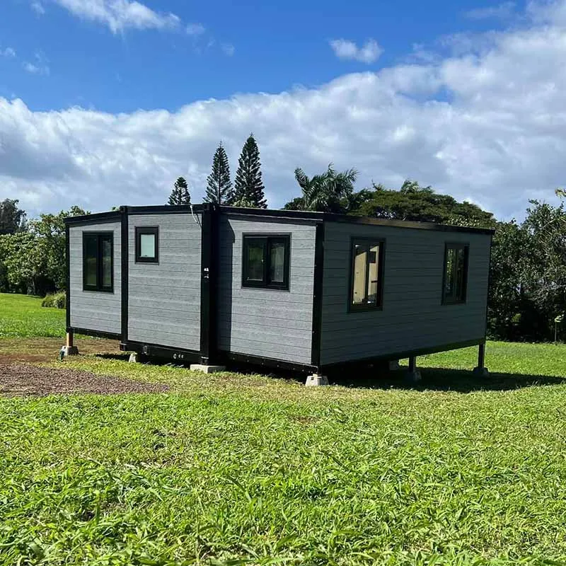 غرفة قابلة للطي حاوية قابلة للتوسيع منزل متنقل صغير 20 قدم 40 قدم شرفة منزل جاهز سقف فولاذي 2 3 4 5 غرفة نوم