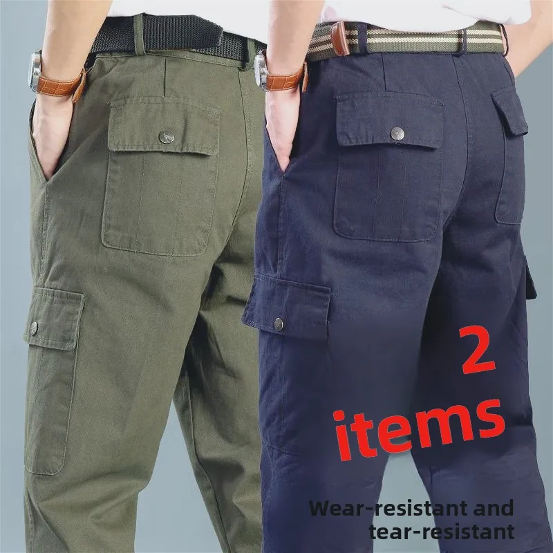 

Комбинезоны мужские прямые свободные износостойкие брюки повседневные брюки для сварщиков по страхованию труда авторемонт мужская одежда мужские брюки