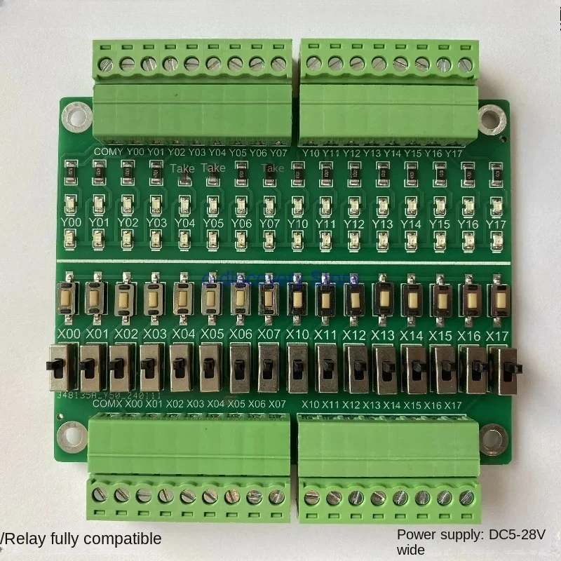 PLC debugging board, simulation board, input and output test board, key module lo learning board