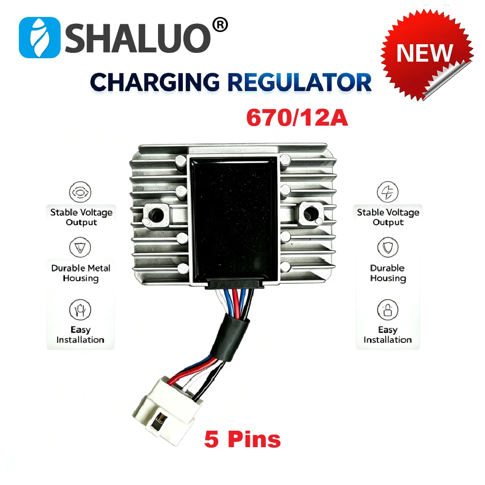 670 12A Charging Regulator Generator Permanent Magnet Flywheel AVR Voltage Regulator Charger Kipor KGE12E KGE13E KGE12E3 KGE13E3