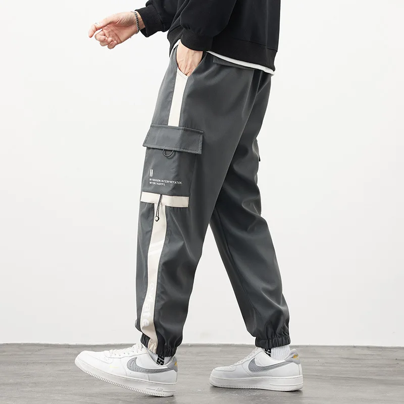 

2025 Sport Pants Men's Fitness Trousers Autumn Loose Quick-Drying Stretchy Sweatpants Running Training Cargo Workout Pants