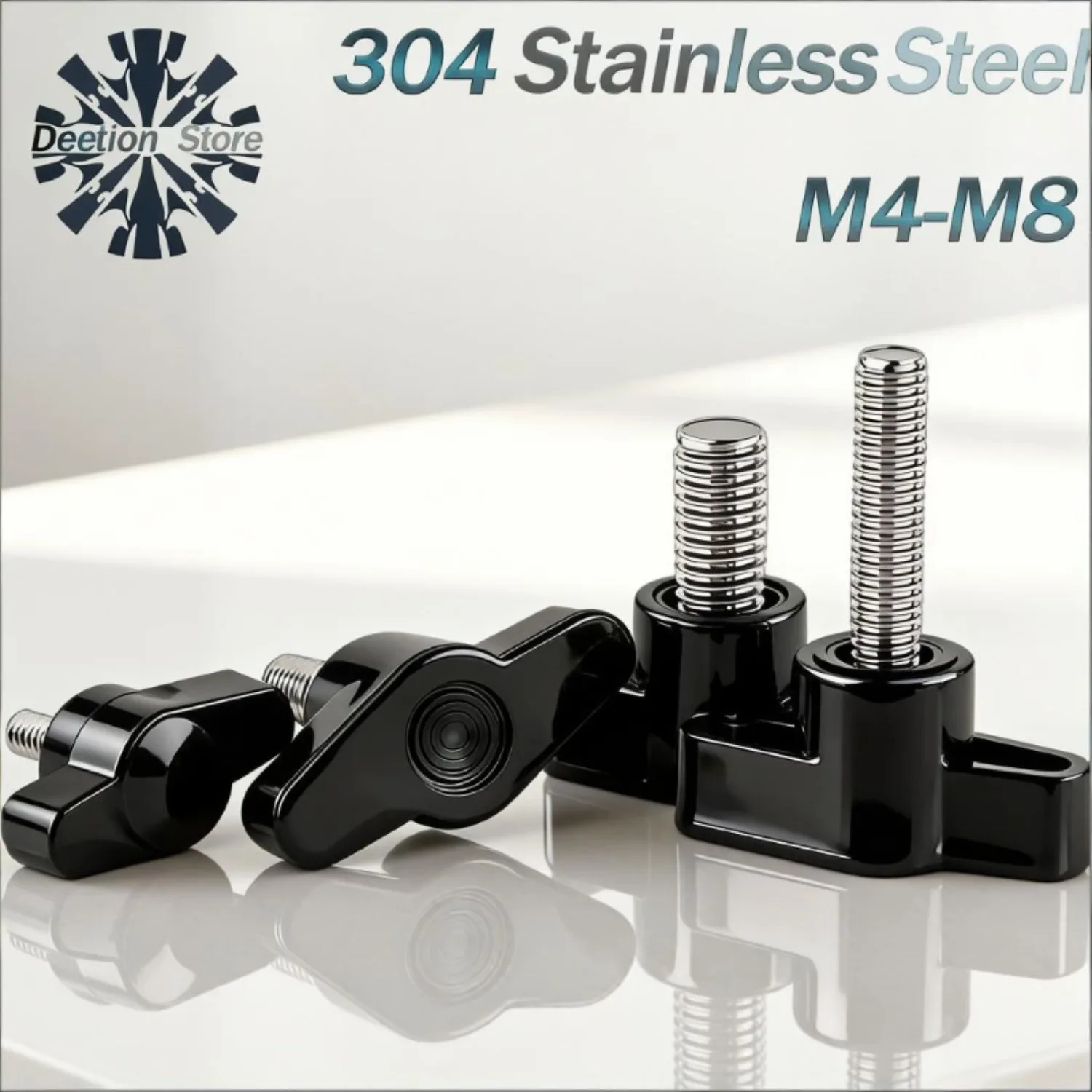 304 Stainless Steel T Shaped Thumb Screws Handle Clamping Screw Knob For Quick Remove Hand Tightening Knob Replacement M4M5M6M8