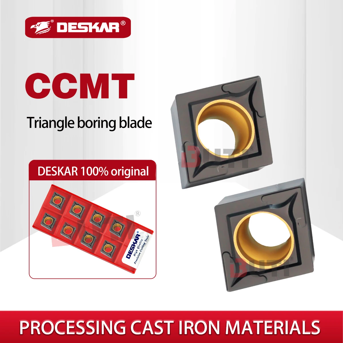 

Твердосплавные токарные пластины CCMT060204, CCMT060208, CCMT09T304, CCMT09T308, CCMT120404, CCMT120408, LF3018DESKAR для обработки чугуна