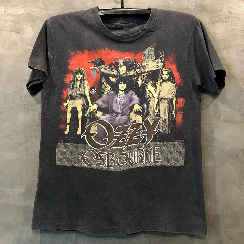 

Ozzy Osbourne Osbourne Blues Rock Band European and American Style Print Men's and Women's Summer Casual Short Sleeve T-Shirt