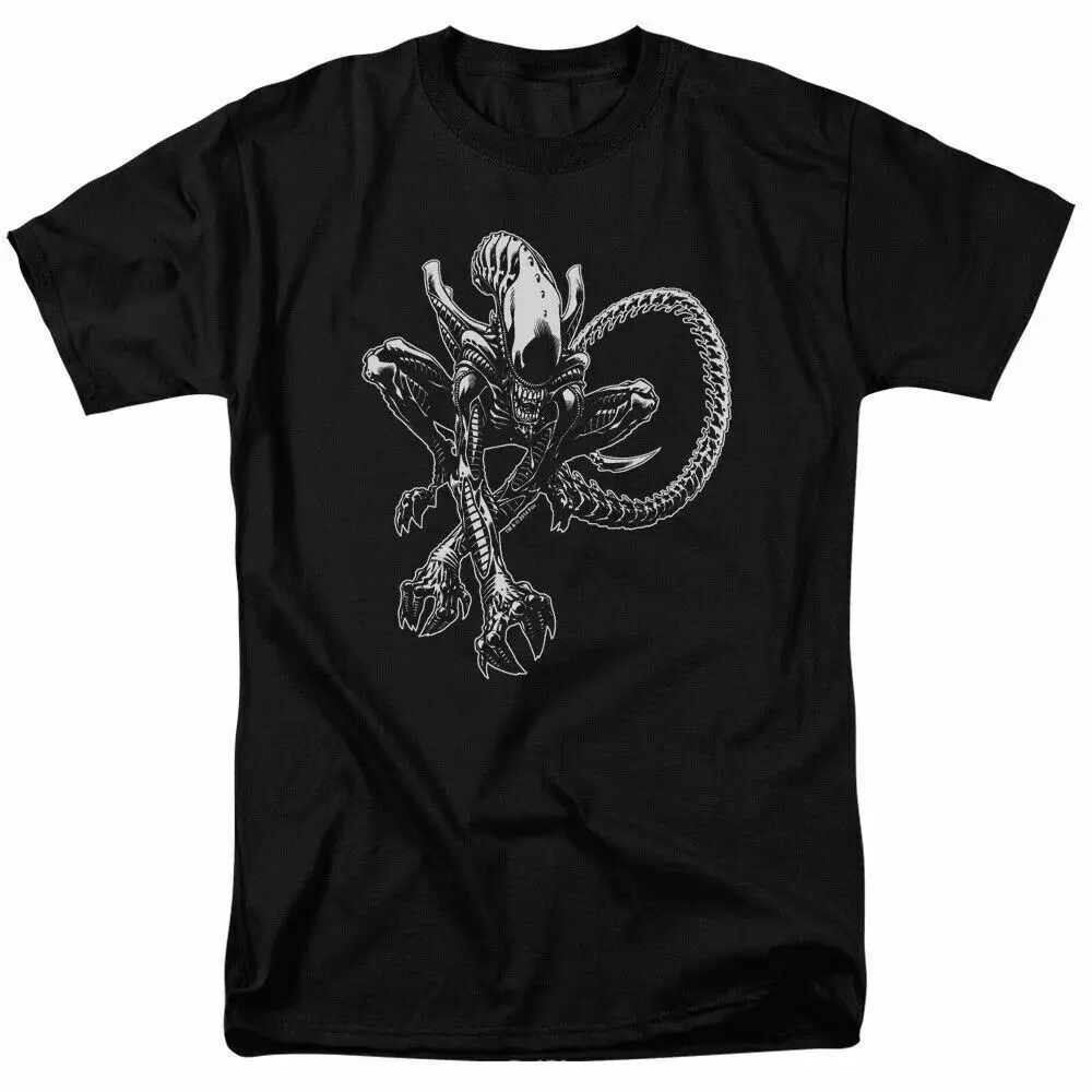 Alien Xenomorph T Shirt Licensed Sci-Fi Horror Movie Retro Classic Tee New Black