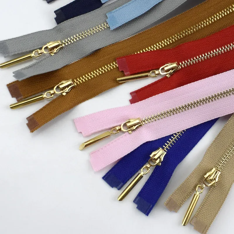 Meetee 2/5Pc Metal Zippers 3# 40/50/60/70cm OpenEnd Decor Zip for Bags Shoes Skirt Clothing Zipper Repair Kit Sewing Accessories