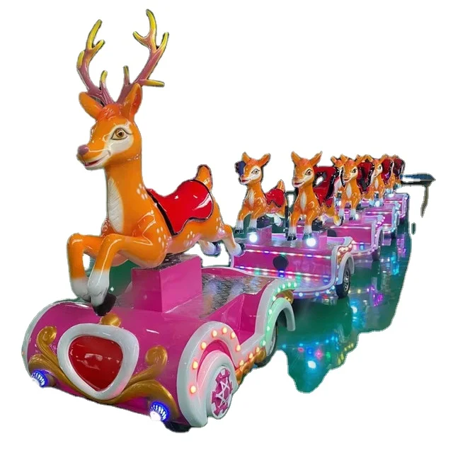 Electric Rotary Small Train Whole Sets Sale 4 Seats or 5 Seats for Amusement Park Commercial Electric Ride on Trainpromote sales