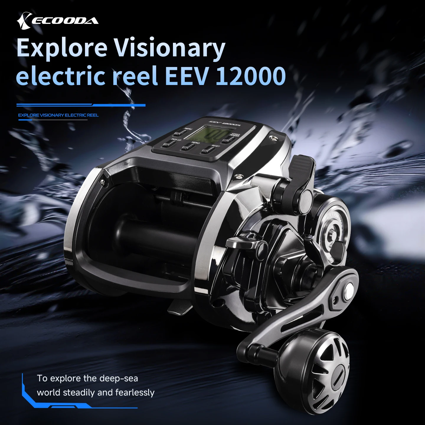 New EEV 12000 Electric Fishing Reel Bait Casting 50kg Drag Power Stainless Steel Saltwater Offshore Boat Use