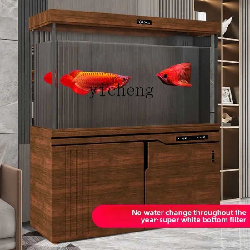 AB  fish tank aquarium large living room floor-to-ceiling household water-free filtration ultra-white glass