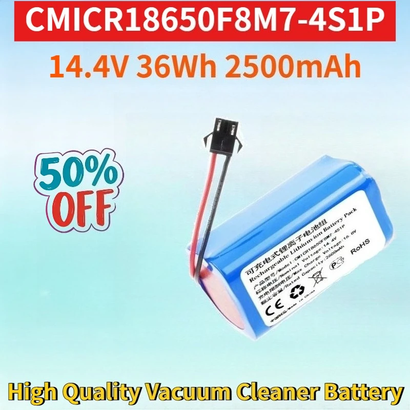 

CMICR18650F8M7-4S1P 14.4V 36Wh 2500mAh Lithium-ion Rechargeable Battery Pack for High Quality Vacuum Cleaner Replacement Battery