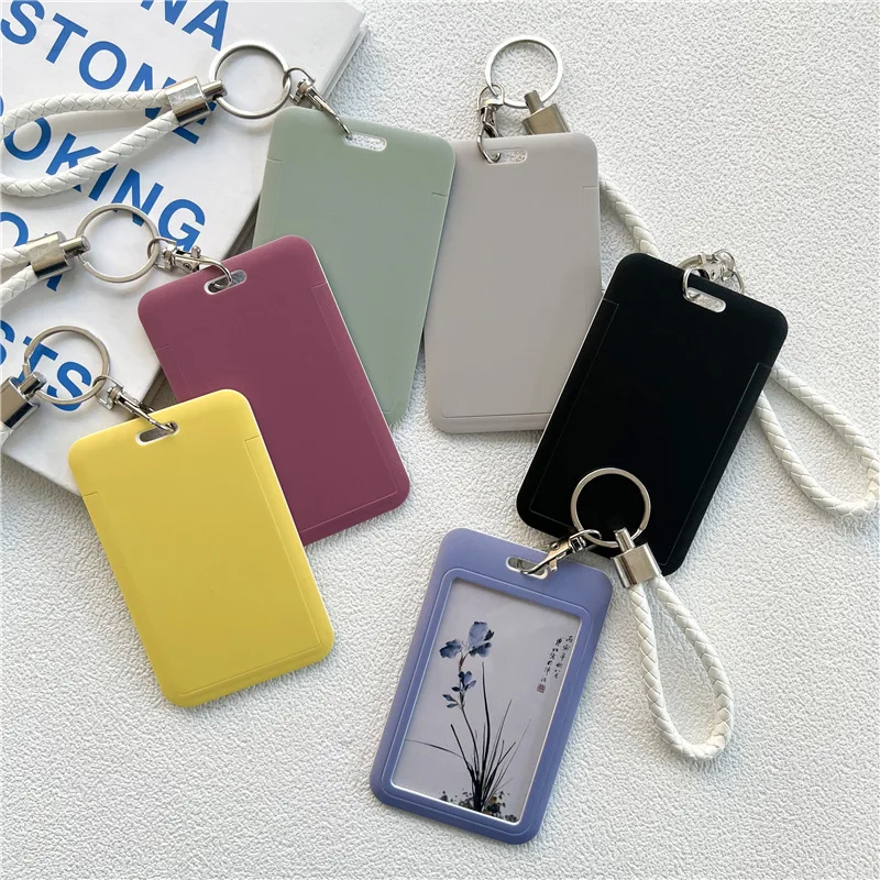 

1Pc Women Men Business Card Holder Cute Retractable Credit Bank ID Card Badge Holder Child Bus Card Cover Case