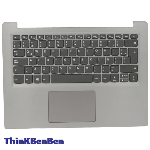 Funda superior gris para teclado latino español, cubierta con reposamanos para Lenovo S145 14 IWL 14AST 14API 14IGM 14IKB 14IIL 5CB0W43395