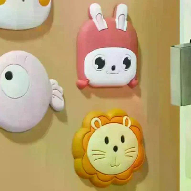 Cartoon Door Stopper Silicone Handle Bumpers Self-adhesive Wall Protector Mute Anti-Shock Stickers Wall Mat For Home Improvement