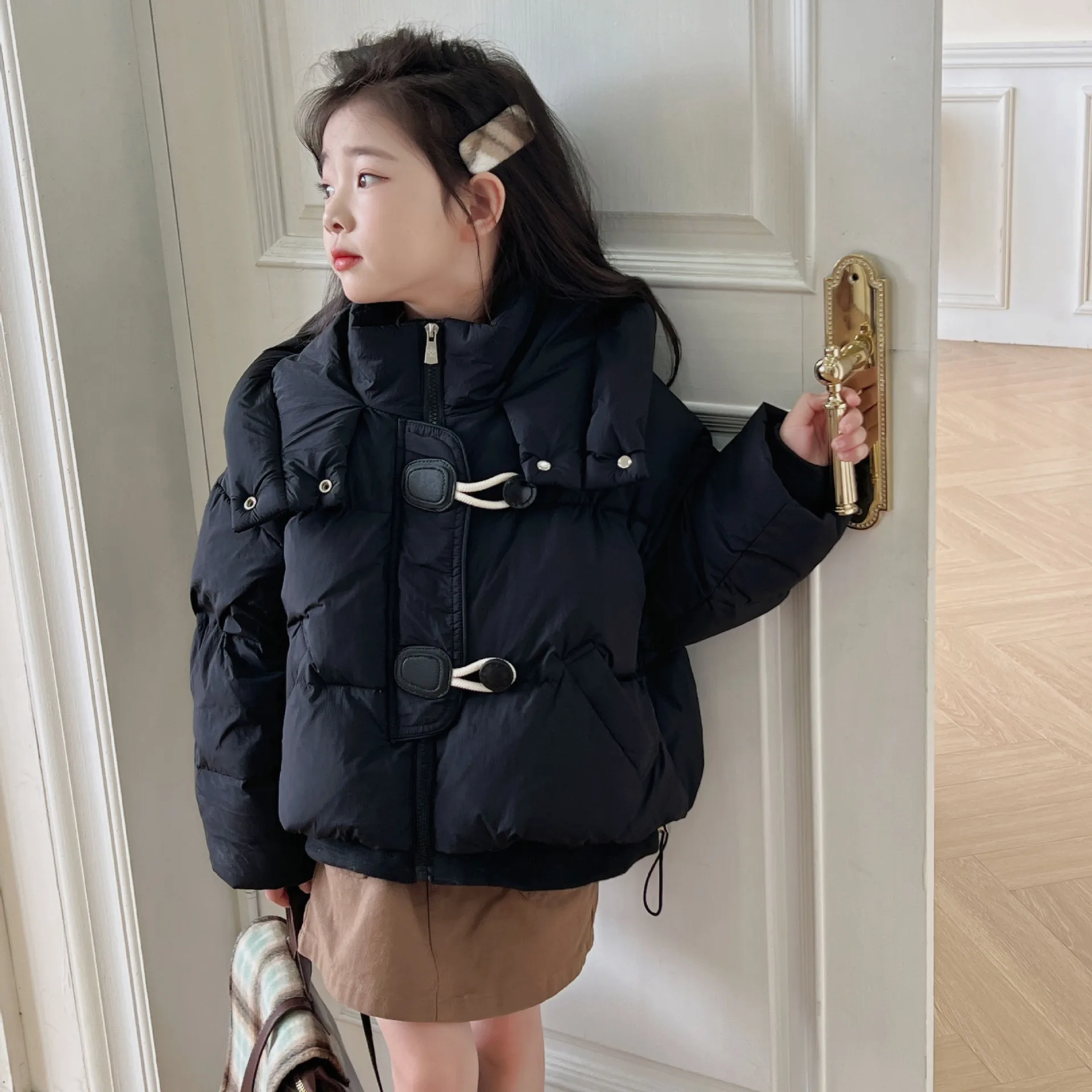 

2025 Autumn Winter New Children's Stylish Warm Thickened Short Jacket