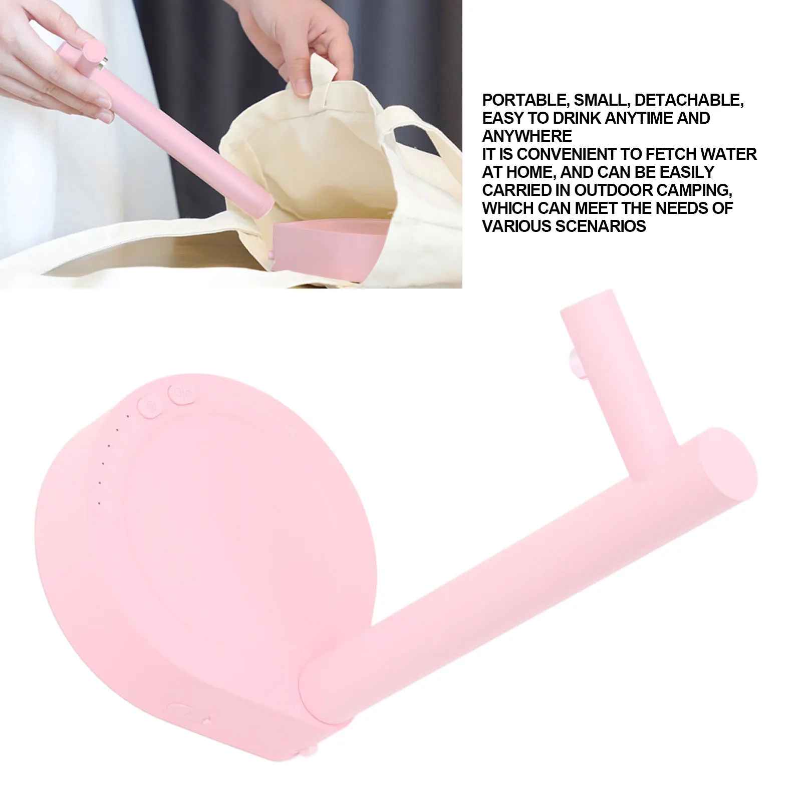 موزع زجاجات مياه لسطح المكتب، قابل للإزالة، 6 سرعات قابلة للتعديل، مضخة زجاجة مياه كهربائية للمكتب المنزلي والخارجي