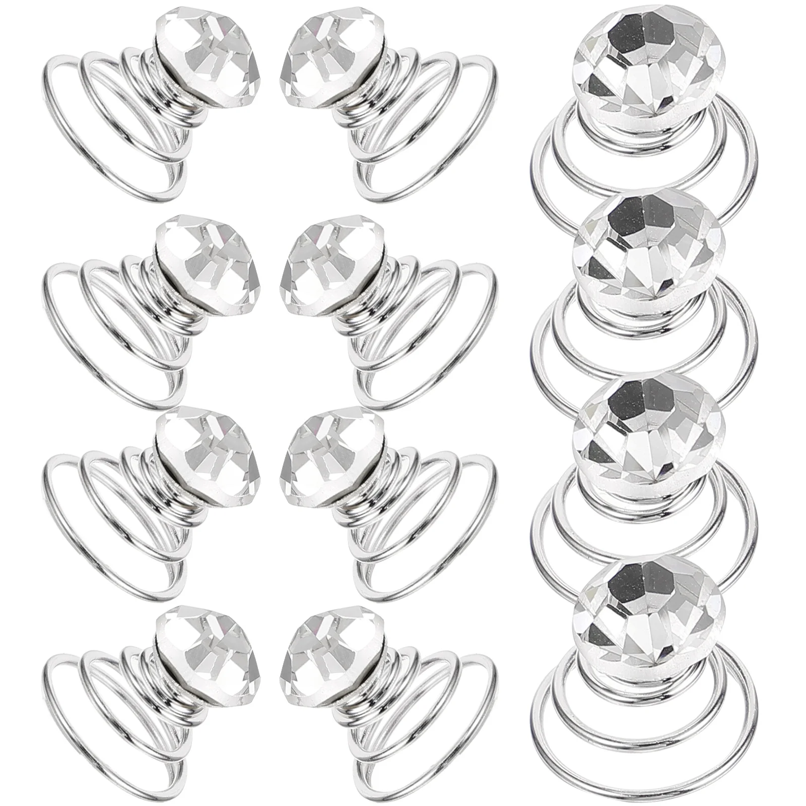 

12pcs Rhinestone Hair Clips Delicate Headdress Ornament Hairpin Buckles Wedding Bridal Accessories Decorations Hairpin Decor