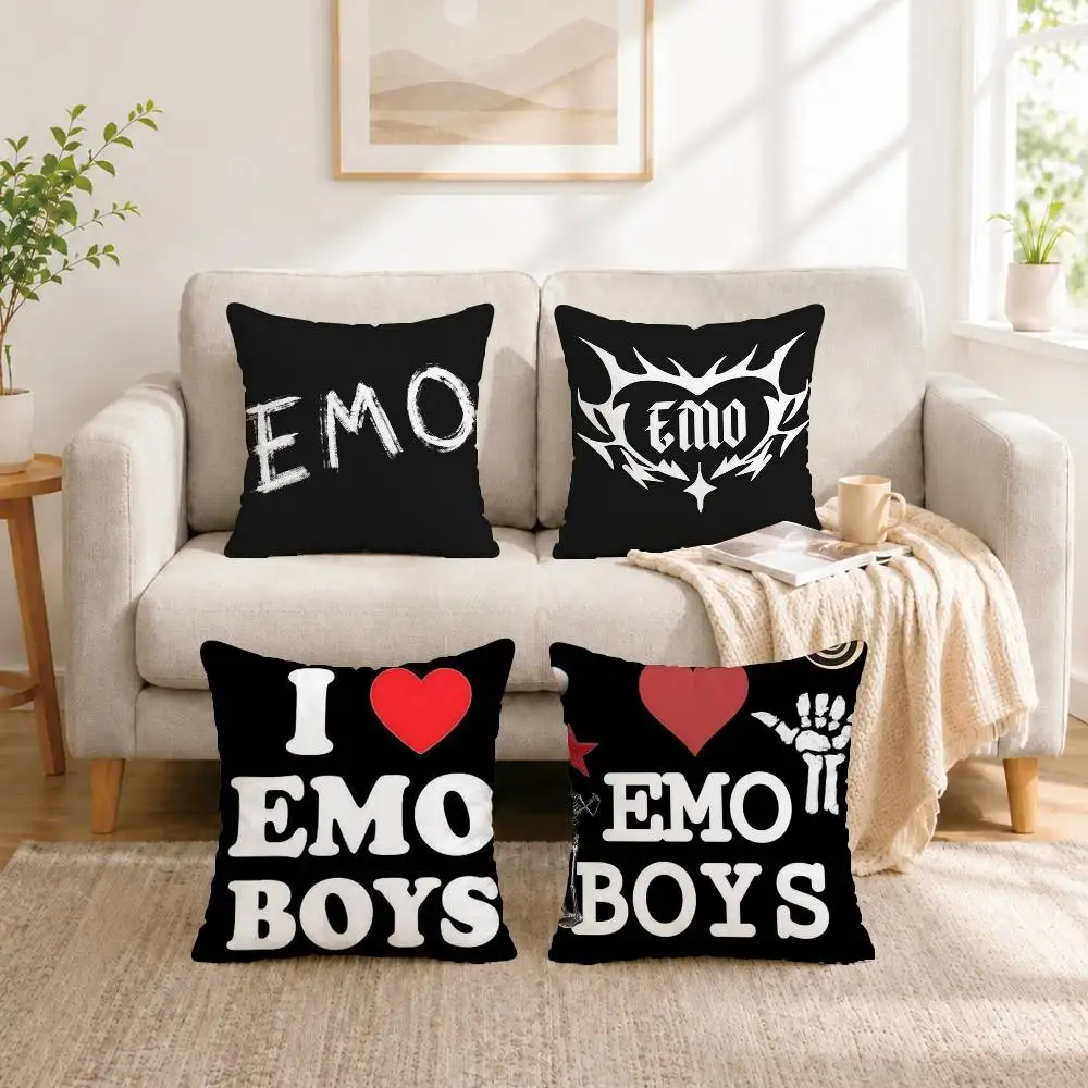 

Y2K Emo Boys Pillow Case Square Double-Sided Sofa Cushion Cover Bedroom Bedside Pillow Gift