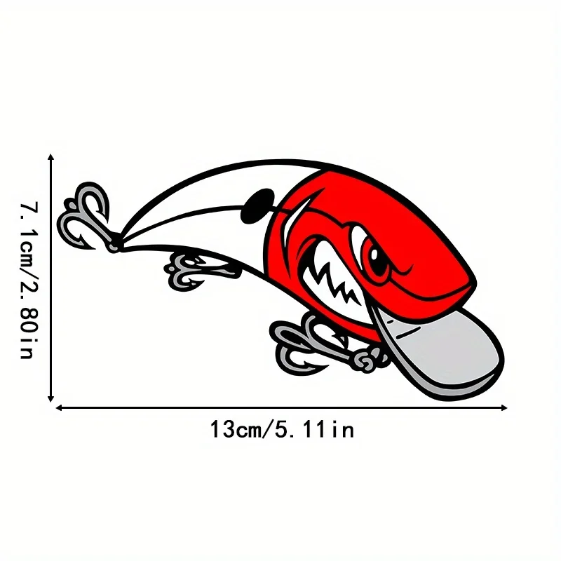 1PC Cartoon Fishing Lure Sticker Vinyl Decal for Car Boat Kayak Decor