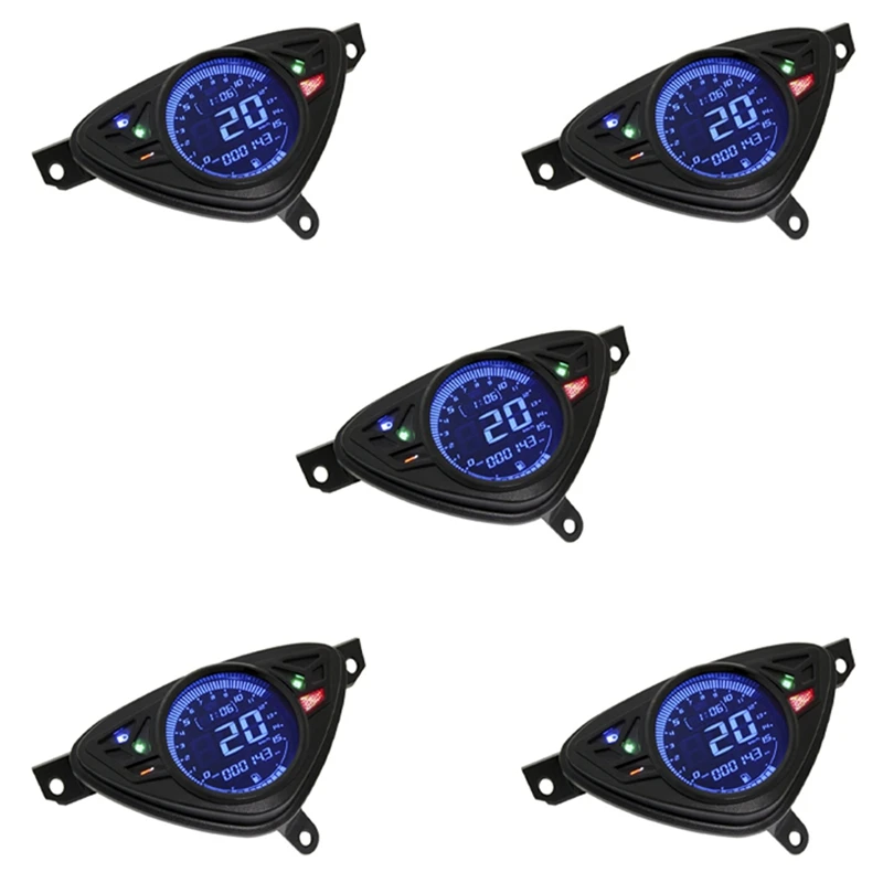 

5X Motorcycle Speed Meter With Color LCD Temperature Oil Gauge Adjustable Odometer For Yamaha Mio