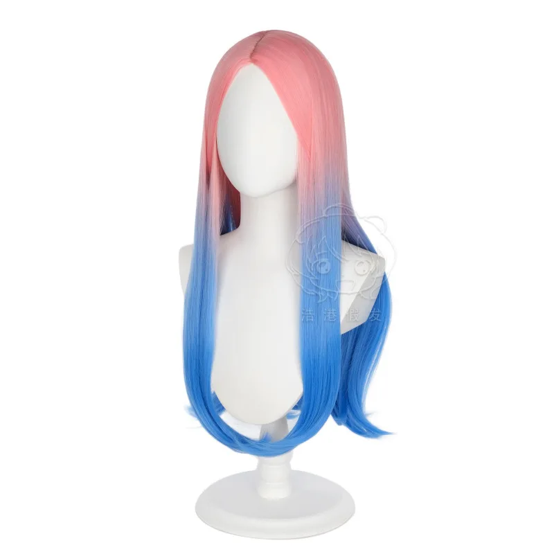 Anime Alien Stage Cosplay Wigs Mizi 70cm Long Women Party Mizi Costume Wig Heat Resistant Synthetic Hair Simulated Scalp+Wig Cap