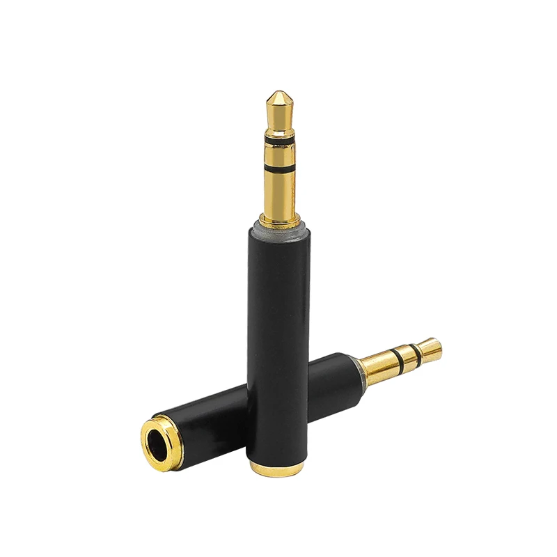 Adaptador de Audio chapado en oro, convertidor TRS macho a hembra TRRS estéreo de 3 polos a 4 polos, conector de Audio para micrófono, 3,5mm