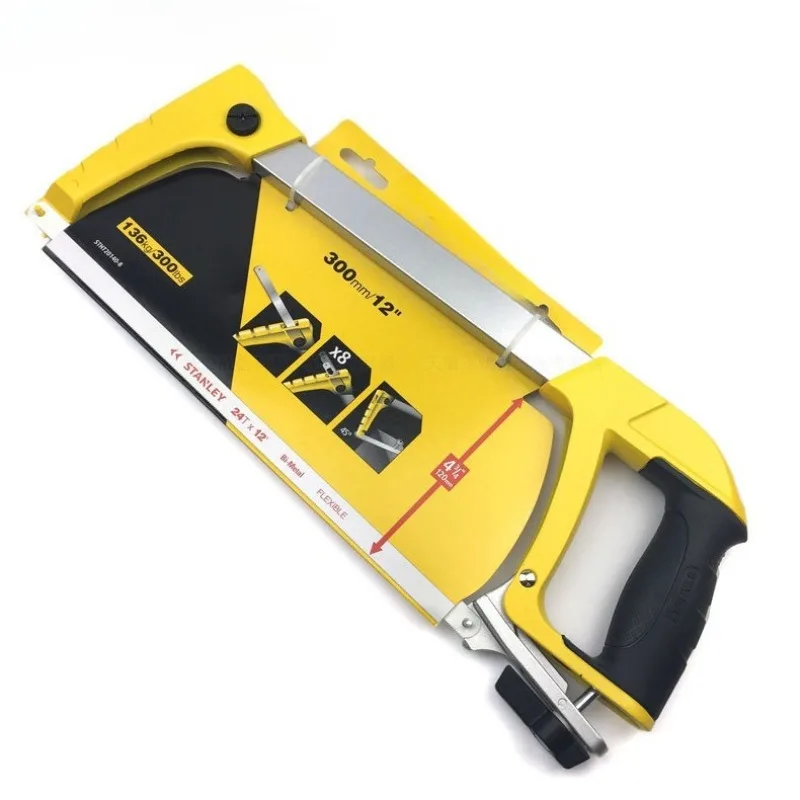 

Aluminum alloy strong square tube hacksaw frame DIY hand saw blade woodworking saw