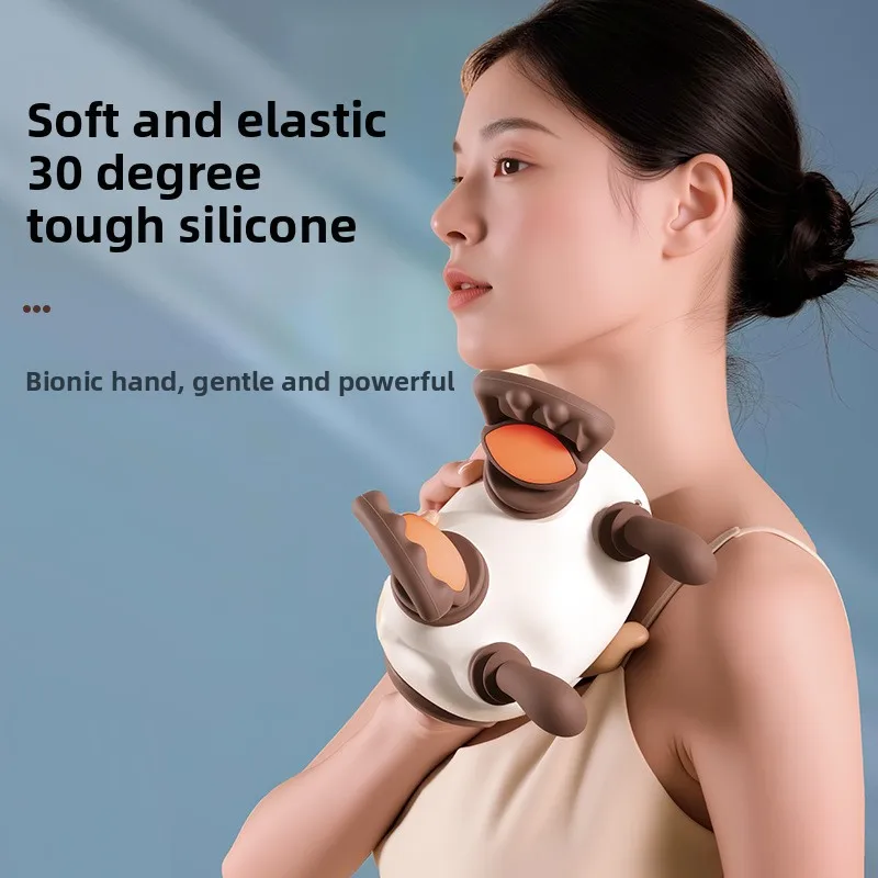 Cross-border Small Shoulder and Neck Massage Instrument Hot Compress Imitation Hand Kneading Portable Shawl Trapezius Muscle