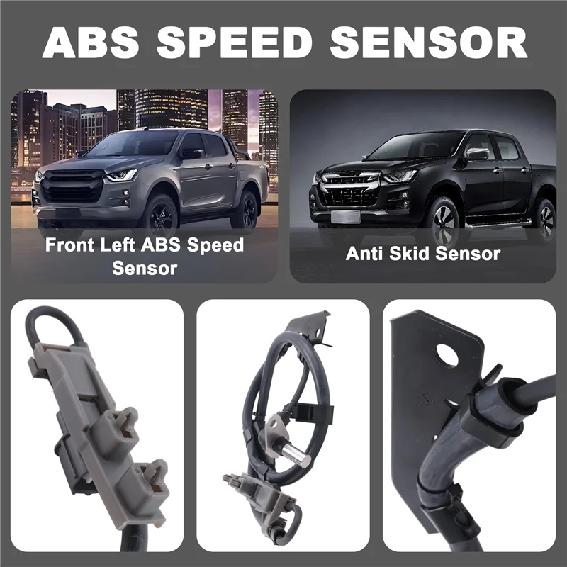 

Portable New Front Left ABS Speed Sensor Anti Skid Sensor FL For Isuzu D-Max / Rodeo TFS77/TFS86/TFS85 2003+ 8972361062 89738799