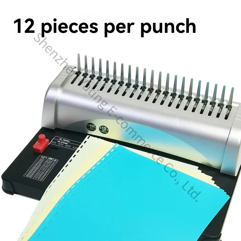 21 Hole Aperture Clamp Comb Binding Machine Manual Contract Tender File Quotation Punch Machine Small