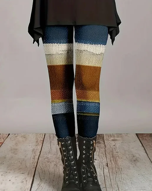 

Women's Leggings stripe leggings Stretchy Slim Tights Sexy Fashion Yoga Pants Trendy Cool Workout Trousers