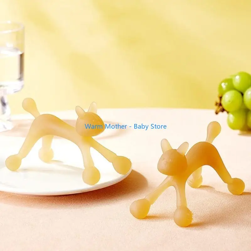 لعبة تسنين للأطفال، عضاضة من السيليكون للأطفال، لعبة مضغ للأطفال الرضع الأولاد والبنات 57QE