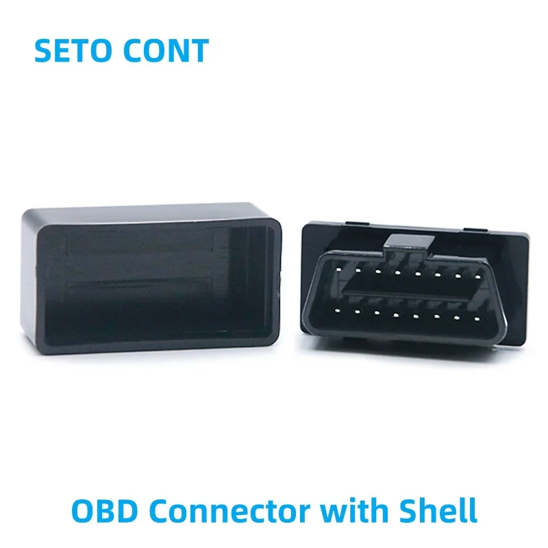16 Pin 12V OBD Connector Male With OBD2 Housing  20mm for ELM327 Automatic Window Lifter Automotive GPS Tracker SETO CONT J1962