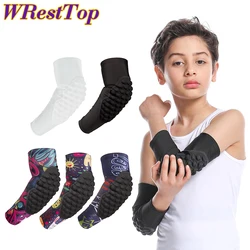 1Pair Children/Kids/Youth Compression Padded Arm Sleeve Guard Protective Gear for Sports Football Basketball Volleyball Baseball